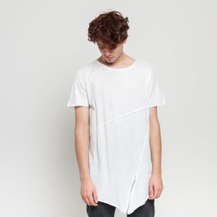 Urban Classics Long Open Edge Front Zip Tee bílé