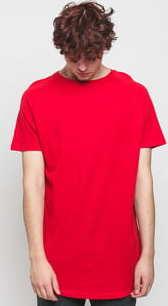 Urban Classics Long Shaped Slub Raglan červené