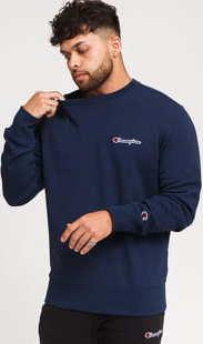 Champion Small Script ogo Crewneck navy