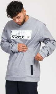 adidas Performance Cap Crew Sweat šedá / bílá
