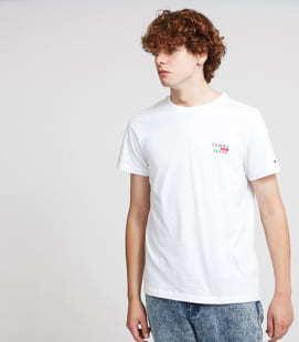TOMMY JEANS M Chest Logo Tee bílé