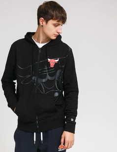 New Era NBA Big Logo Full Zip Hoody Chicago Bulls černá