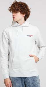 TOMMY JEANS M Tommy Chest Graphic Hoodie melange šedá