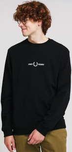 FRED PERRY Graphic Sweatshirt černá