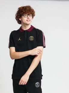 Jordan M J PSG Taped Polo černé / vínové