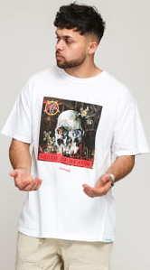 Diamond Supply Co. Diamond X Slayer South Of Heaven Tee bílé