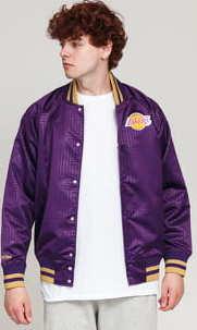 Mitchell & Ness CNY Satin Jacket LA Lakers fialová
