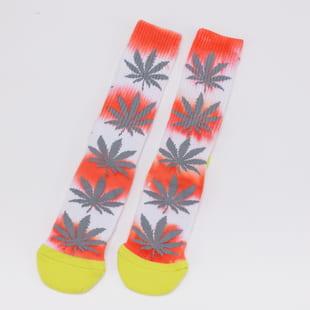 HUF Tiedye Plantlife Sock bílé / šedé / oranžové / žluté