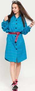 LAZY OAF Off The Grid Shirt Dress tyrkysové