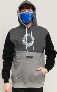 Mass DNM Calgary Hoody melange šedá / melange tmavě šedá / černá