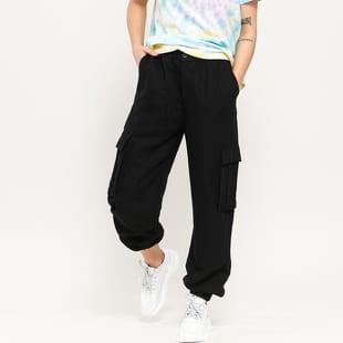 Urban Classics adies Viscose Twill Cargo Pants černé