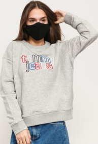 TOMMY JEANS W Modern Logo Sweatshirt melange šedá