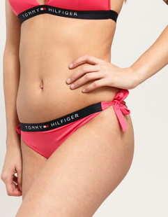 Tommy Hilfiger Cheeky Side Tie Bikini - Slip tmavě růžové