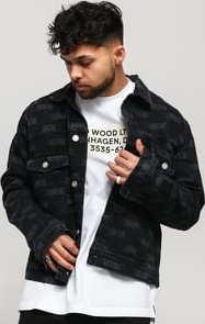 WOOD WOOD Cam Jacket black AOP