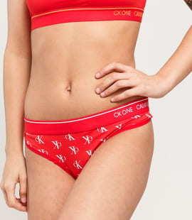 Calvin Klein CK ONE Thong červené / bílé