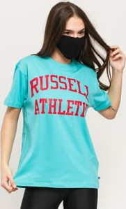 RUSSELL ATHLETIC Arch Logo T-Shirt tyrkysové