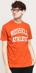 RUSSELL ATHLETIC Arch Logo T-Shirt tmavě oranžové