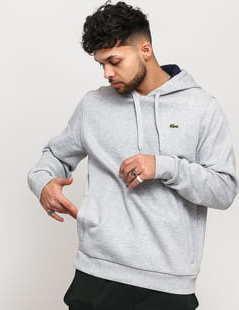 LACOSTE Men's Hooded Sweatshirt melange šedá