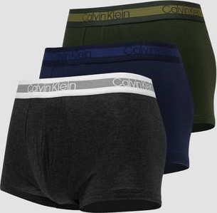 Calvin Klein 3 Pack Cooling Trunk olivové / melange tmavě šedé / navy