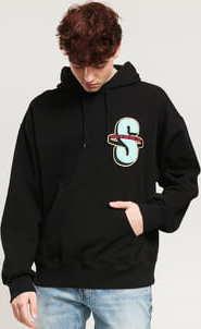 Stüssy S App. Fleece Hood černá
