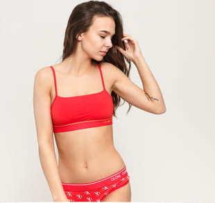 Calvin Klein CK ONE Unlined Bralette červené