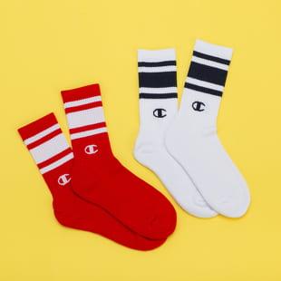 Champion Fashion 2Pack Sock bílé / navy / červené