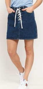CALVIN KLEIN JEANS W High Rise Mini Skirt da081 dark blue stone lace 30