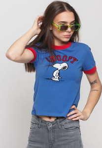 LAZY OAF Lazy Oaf X Paenuts Snoopy Varsity Tee modré