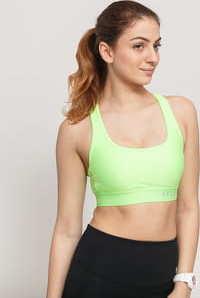 Under Armour Mid Crossback Bra neon zelená