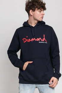 Diamond Supply Co. OG Script Hoodie navy / vínová