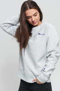 Champion Crewneck Sweatshirt melange šedá