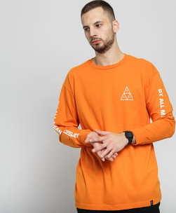 HUF Essentials Triple Triangle LS oranžové