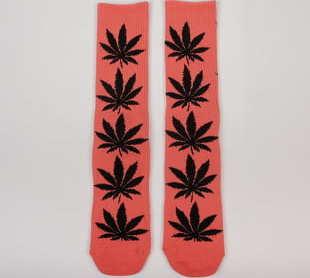 HUF Plantlife Socks růžové / černé