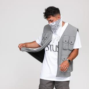 Stüssy Houndstooth Work Vest černá / bílá