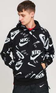 Nike M NSW Club Hoodie PO BB černá / bílá