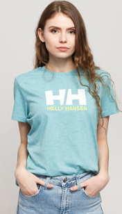 Helly Hansen W HH Logo Tee melange světle modré