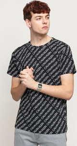 Calvin Klein Crew Tee Logo Print černé / bílé