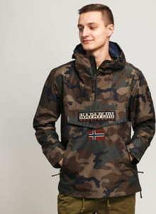 NAPAPIJRI Rainforest Print camo zelená / hnědá