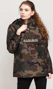 NAPAPIJRI Rainforest Print W camo zelená / hnědá