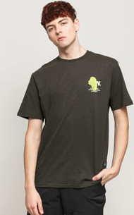 WOOD WOOD Slater Tee melange tmavě olivové