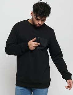 Urban Classics Military Crew černá