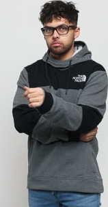 The North Face M Himalayan Hoodie melange tmavě šedá / černá