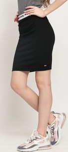 TOMMY JEANS W Bodycon Skirt černá