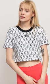adidas Originals Cropped Tee bílé / černé