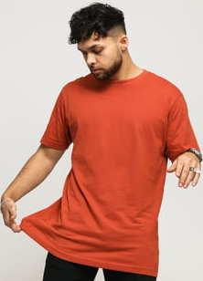 Urban Classics Basic Tee tmavě oranžové