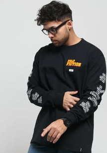 HUF Bad Mother Fucker LS Tee černé