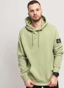 CALVIN KLEIN JEANS M Monogram Sleeve Hoodie světle olivová