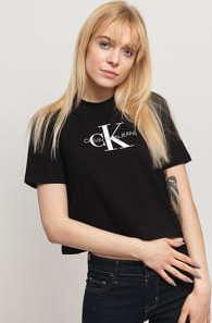 CALVIN KLEIN JEANS W Monogram Modern Straight Fit Cropped černé