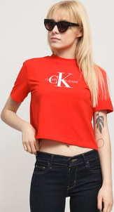 CALVIN KLEIN JEANS W Monogram Modern Straight Fit Cropped červené