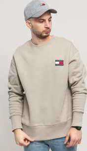 TOMMY JEANS M Tommy Badge Crew béžová